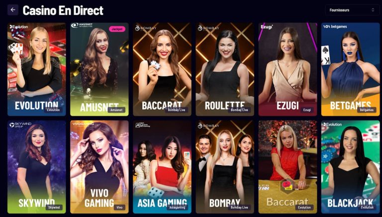 Vegaz Casino jeux live