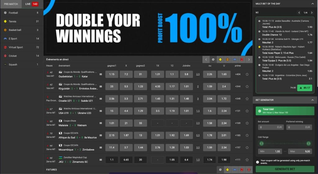 Vegaz Casino paris sportifs